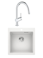 Комплект Мойка Blanco Pleon 5 белая + Смеситель Grohe Minta 3291800E хром
