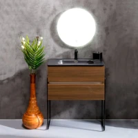 Тумба с раковиной Armadi Art Vallessi 80 темный матовый фактурный Тумба с раковиной Armadi Art Vallessi 80 темный матовый фактурный