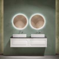 Тумба с раковиной Sancos Very 160 bianco, столешница черный мрамор TT160A1, раковина CN6070