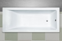Ванна из искусственного камня Marmo Bagno Ницца 180x80 см, встраиваемая, белая, на ножках