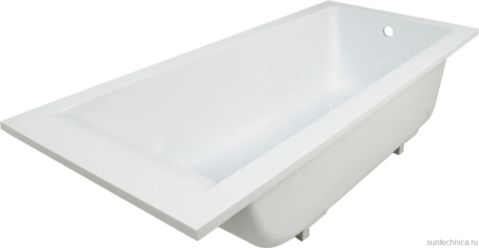 Ванна из искусственного камня Marmo Bagno Ницца 180x80 см, встраиваемая, белая, на ножках
