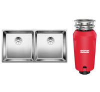 Комплект Мойка Blanco Andano 400/400-U сталь + Измельчитель Franke