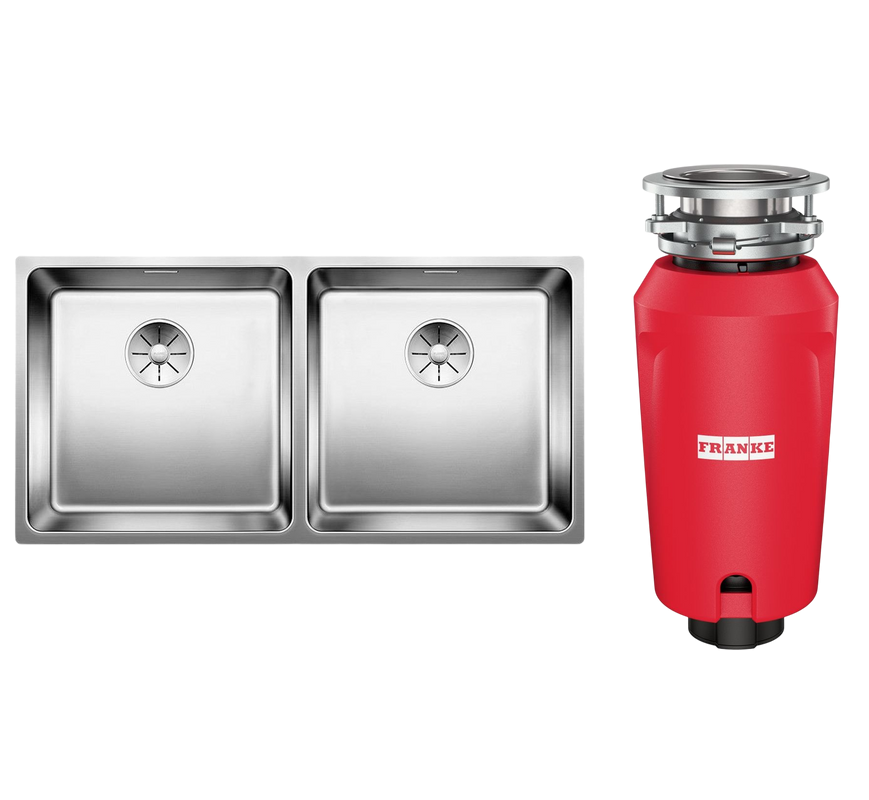 Комплект Мойка Blanco Andano 400/400-U сталь + Измельчитель Franke
