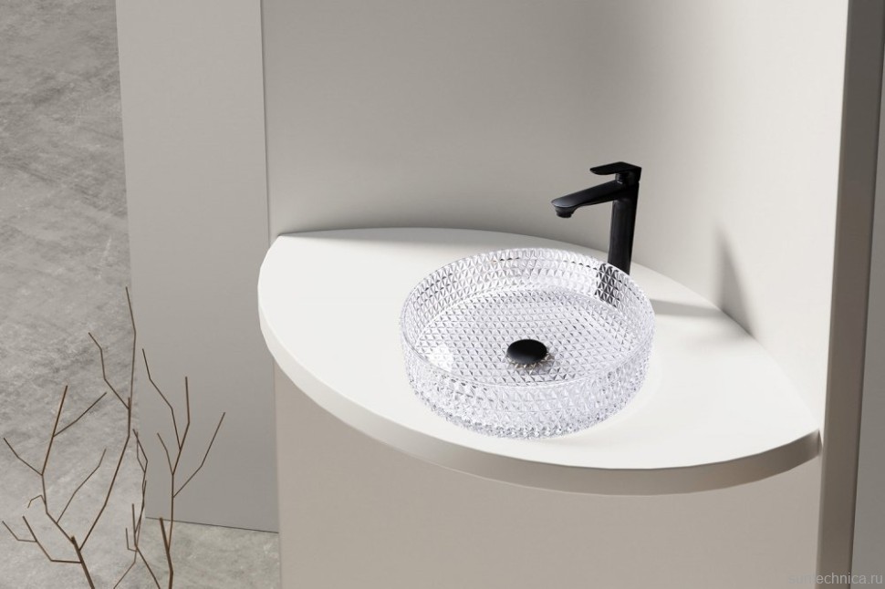 Накладная раковина Abber Glas AK2301 прозрачная