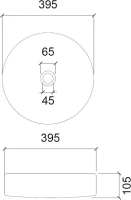Накладная раковина Abber Glas AK2301 прозрачная