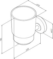 Стакан для ванной AM.PM Bliss L A5534364 настенный, хром, стеклянный Стакан для ванной AM.PM Bliss L A5534364 настенный, хром, стеклянный