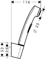 Гигиенический душ Hansgrohe 96907000 без шланга