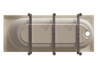 Акриловая ванна Radomir Виктория лайт Ангосто 170x75 см, встраиваемая, белая, на ножках
