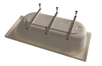 Акриловая ванна Radomir Виктория лайт Ангосто 170x75 см, встраиваемая, белая, на ножках