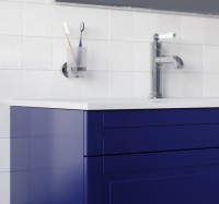 Тумба с раковиной IDDIS Oxford 100 напольная, синяя, раковина 0131000i28
