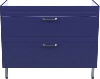 Тумба с раковиной IDDIS Oxford 100 напольная, синяя, раковина 0131000i28