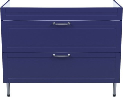 Тумба с раковиной IDDIS Oxford 100 напольная, синяя, раковина 0131000i28