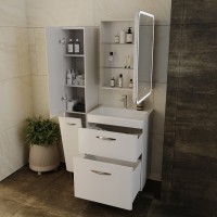 Мебель для ванной комнаты Style Line Каре 60 напольная, Люкс plus, белая