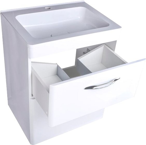 Мебель для ванной комнаты Style Line Каре 60 напольная, Люкс plus, белая