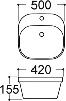 Накладная раковина AQUATEK Амадео AQ5042-00