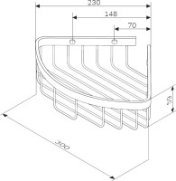 Полка AM.PM Sense L A7452222 угловая, черная, 2 шт. Полка AM.PM Sense L A7452222 угловая, черная, 2 шт.