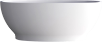 Акриловая ванна Abber AB9207 165x80 см, отдельностоящая, белая, овальная, с каркасом, со сливом-переливом