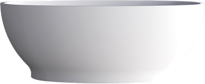 Акриловая ванна Abber AB9207 165x80 см, отдельностоящая, белая, овальная, с каркасом, со сливом-переливом