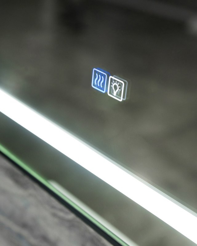 Зеркало BelBagno Kraft 80x60, с подсветкой, с подогревом, черный