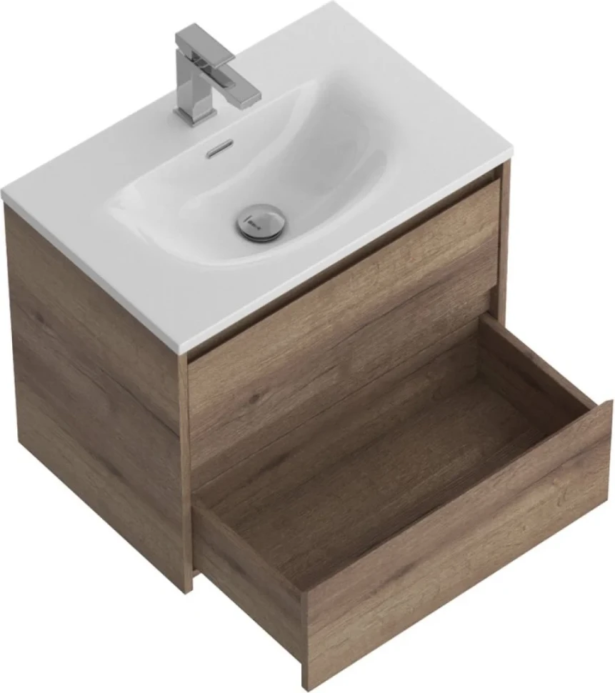 Тумба с раковиной BelBagno Kraft 39 60 rovere tabacco, раковина BB-8099-3-60