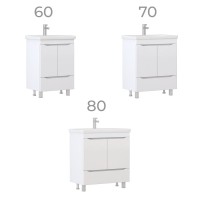 Тумба под раковину без столешницы Vigo Grani 70 белая, для раковины Cersanit Como 70