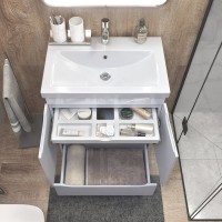 Тумба под раковину без столешницы Vigo Grani 70 белая, для раковины Cersanit Como 70