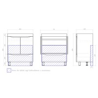 Тумба под раковину без столешницы Vigo Grani 70 белая, для раковины Cersanit Como 70