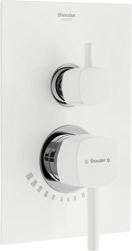 Душевой комплект Shouder Romer 0264108 С ВНУТРЕННЕЙ ЧАСТЬЮ, с изливом, слоновая кость, хром