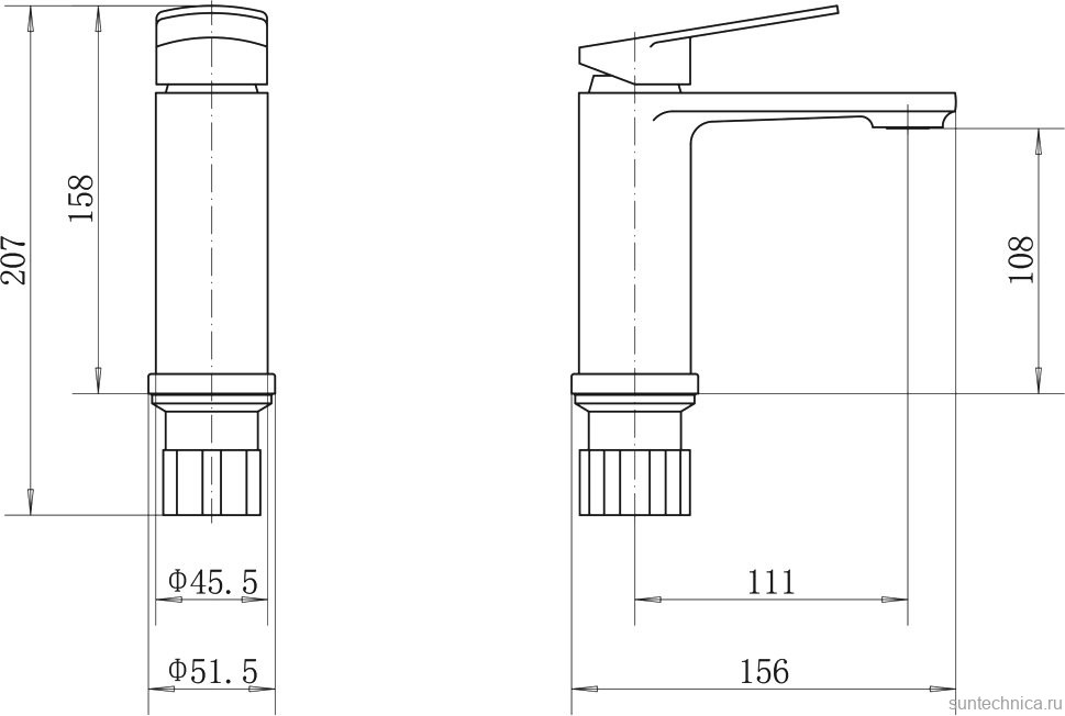 Смеситель для раковины Fashun A1088 хром