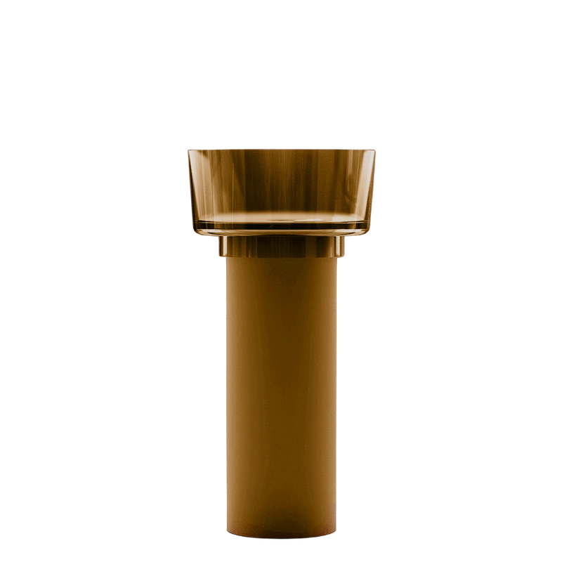 Раковина напольная Abber Kristall AT2702Vesuvian-H 45 глянцевая оливковая, круглая, моноблок