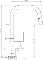 Смеситель для кухни Wonzon & Woghand WW-6018-BS брашированный никель