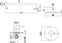 Душевой комплект Paffoni Light KITLIG011NOKING С ВНУТРЕННЕЙ ЧАСТЬЮ, верхний душ 30 см, черный