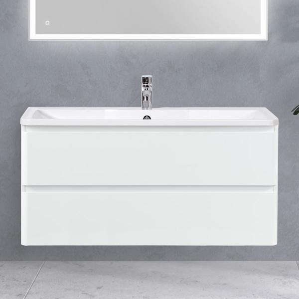 Тумба с раковиной BelBagno Albano 120 подвесная, bianco lucido, белая глянцевая раковина