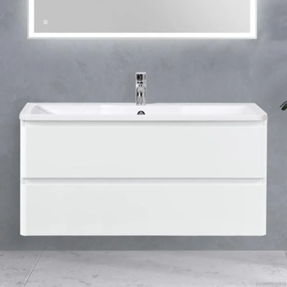 Тумба с раковиной BelBagno Albano 120 подвесная, bianco lucido, белая глянцевая раковина