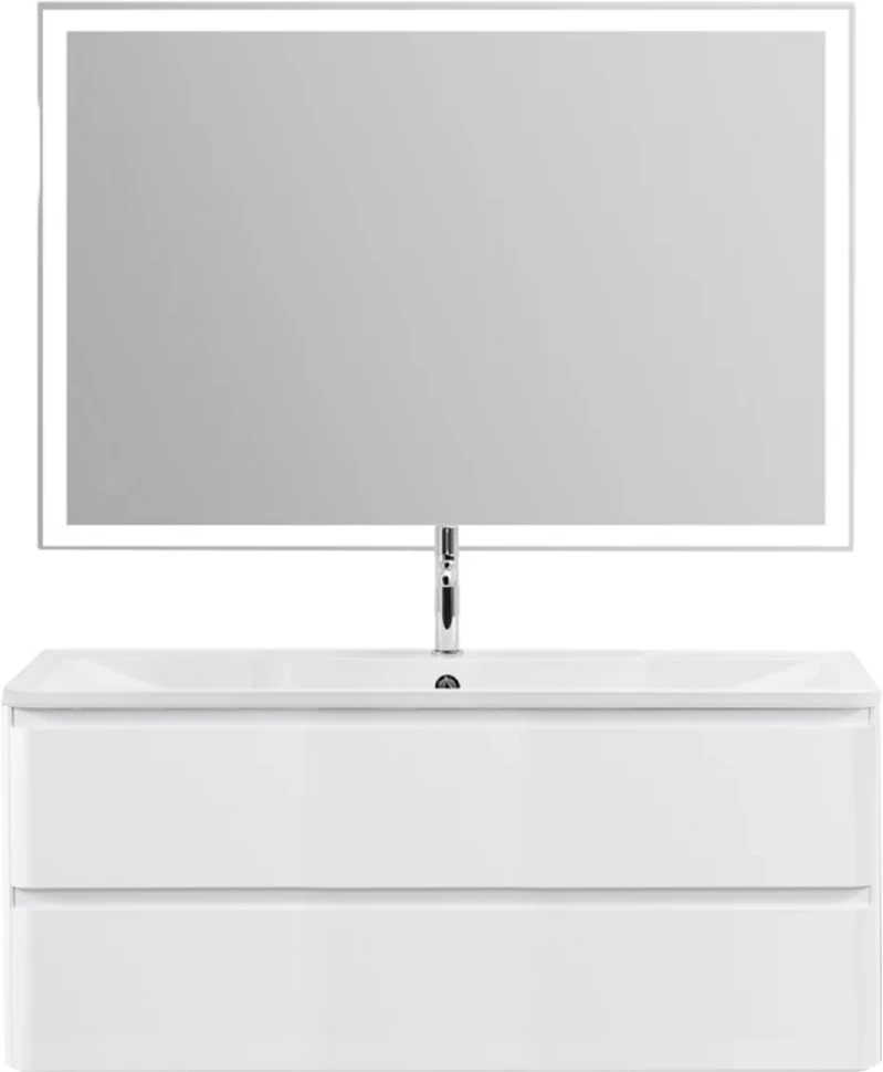 Тумба с раковиной BelBagno Albano 120 подвесная, bianco lucido, белая глянцевая раковина