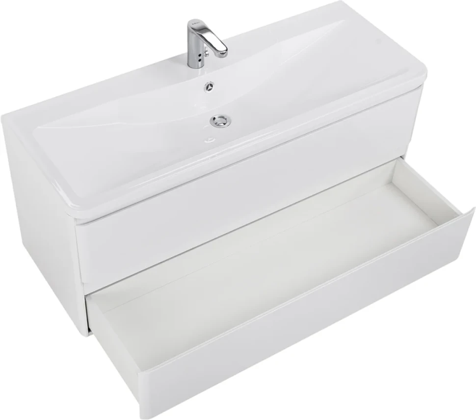 Тумба с раковиной BelBagno Albano 120 подвесная, bianco lucido, белая глянцевая раковина