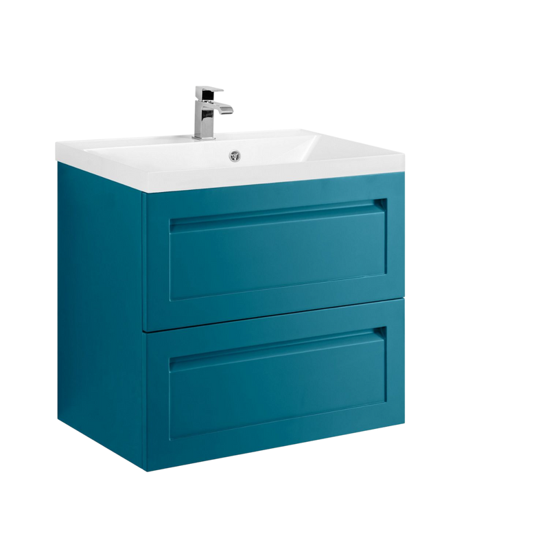 Тумба с раковиной Art&Max Platino 60 подвесная, бирюзовая матовая