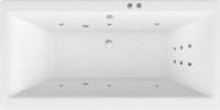Акриловая ванна Excellent Pryzmat Slim WAEX.PRY18S.LINE 180x80 см, встраиваемая, с гидромассажем, белая, с каркасом, со сливом-переливом