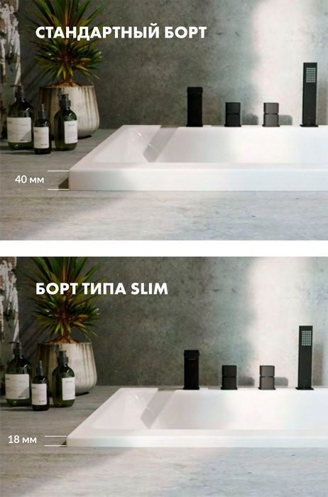 Акриловая ванна Excellent Pryzmat Slim WAEX.PRY18S.LINE 180x80 см, встраиваемая, с гидромассажем, белая, с каркасом, со сливом-переливом