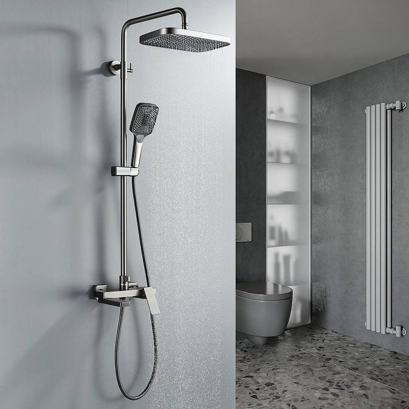 Душевая стойка Rose R1836T пепельный