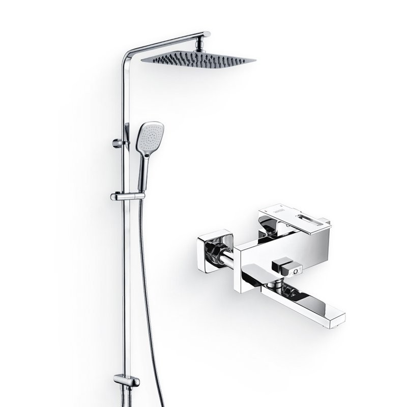 Душевой комплект Смеситель Wasserkraft Alme 1501 + Стойка A042