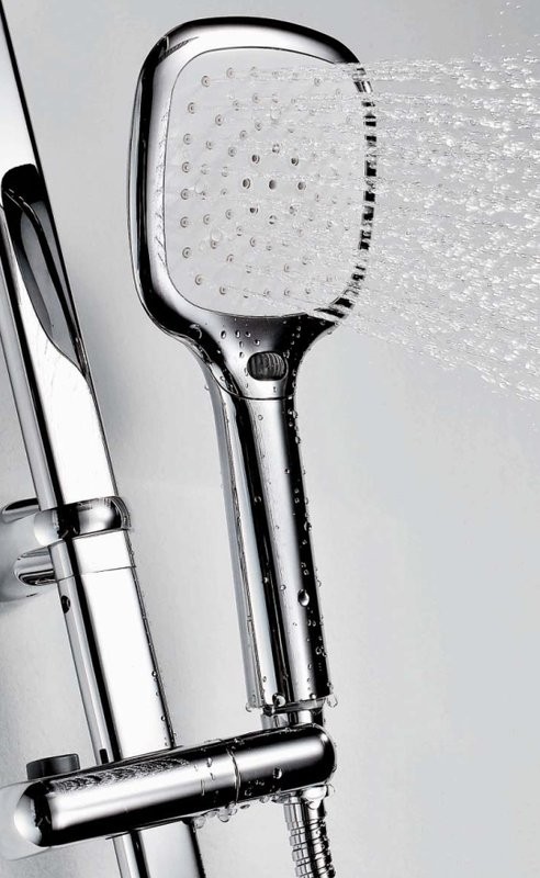 Душевой комплект Смеситель Wasserkraft Alme 1501 + Стойка A042