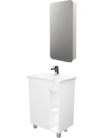 Мебель для ванной комнаты 1MarKa Nuvo 60Н напольная, белый глянец