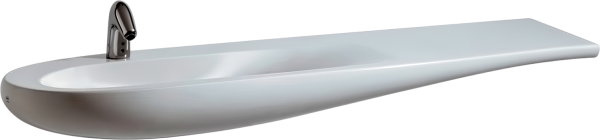 Мебельная раковина Laufen Alessi one 8.1497.1.400.104.1 160 накладная, белая, прямоугольная, фарфор