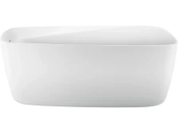 Акриловая ванна Aquanet Trend 260052 170x80 см, левая, отдельностоящая, белая матовая, овальная, на ножках, со сливом-переливом
