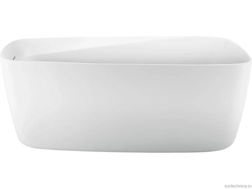 Акриловая ванна Aquanet Trend 260052 170x80 см, левая, отдельностоящая, белая матовая, овальная, на ножках, со сливом-переливом