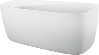 Акриловая ванна Aquanet Trend 260052 170x80 см, левая, отдельностоящая, белая матовая, овальная, на ножках, со сливом-переливом