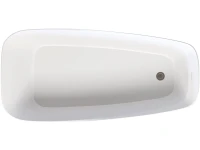 Акриловая ванна Aquanet Trend 260052 170x80 см, левая, отдельностоящая, белая матовая, овальная, на ножках, со сливом-переливом