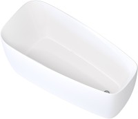 Акриловая ванна Aquanet Trend 260052 170x80 см, левая, отдельностоящая, белая матовая, овальная, на ножках, со сливом-переливом