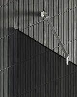 Душевая перегородка Maybahglass MGD-682-5у 109 см, профиль хром матовый, стекло графит матовое
